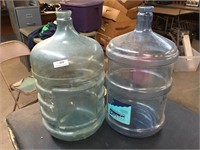 Lot of 2 Plastic 5 Gallon Water Jugs - Bottles
