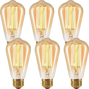 NEW 6PK Vintage Edison Bulbs