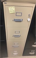 Fireproof Hudson Beige File Cabinet 52H 28.5W