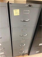 Grey File Cabinet 4 Drawer 52H 25W 18D