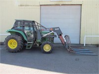 JD 6510-S Orchard Tractor w/Forks