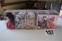 (5) Ty Beanie Babies in Cases