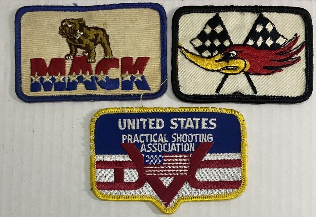 3 VINTAGE SMALL RACING PATCHES