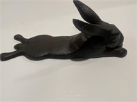 Cast iron rabbit doorstop - measures 8 inches