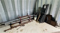 Large pile of misc Steel, Poles, Threaded Rod,