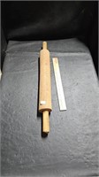 Wood Rolling Pin with Hand Carved Message