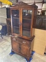 AMERICAN MAHOGANY CHINA CABINET/BOOKCASE WITH