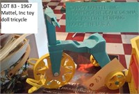 1967 Mattel Inc toy doll tricycle