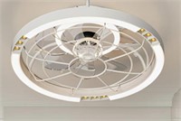 FCTWAKS CAGED LED CEILING FAN W/REMOTE 19IN