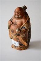 Vintage Satsuma figure of a standing monk,