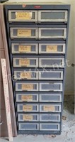 19x29x52in Ten Drawer Metal Cabinet