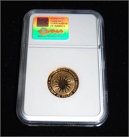 1996 W $5 Smithsonian gold coin PF-69