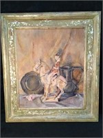 Antique Still Life On Canvas Signed By Artist