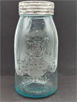 Teal The Darling Monogram Imperial Quart Jar