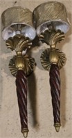 Pair of lighted wall sconces
