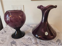 Purple/Amethyst Glass. Vase.