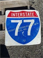 ALUMINUM RT 77 ROAD SIGN