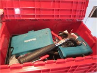 PLASTIC CONTAINER FULL WITH TOOLS