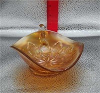Vintage Dugan Carnival Glass Marigold Rays Dish