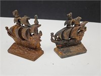 Cast Iron Bookends See Condition