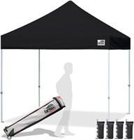 Eurmax 10x10ft Pop Up Canopy Tent  Black