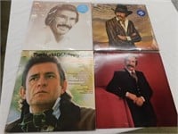 Approx 30 country LP record albums. Jonny Cash,