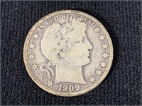 1909 Barber Half Dollar