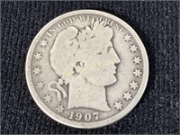 1907-o Barber Half Dollar