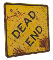 Vintage Metal Dead End Sign