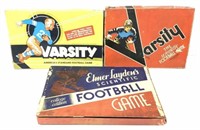 (3) Vtg Football Games, Varsity, Elmer Layden’s
