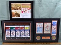 Three framed Orioles collectibles: 1971 World Seri