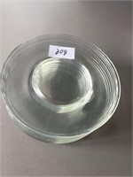 10 CLEAR GLASS PLATES 8” DIA.