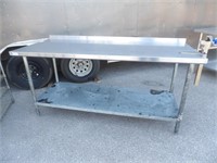 Work Table 72" X 30" with Mounted Can Opener
