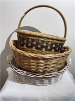 3 Baskets- 1 signed