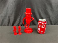 Red Planters Mr Peanut Bank and Mini figures