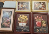 Lot of 5 Home Decor Framed Pictures