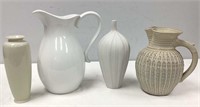 Two Ceramic Pitchers, Two Vases