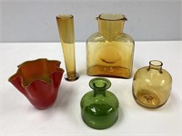 Five Hand-Blown Glass Pieces