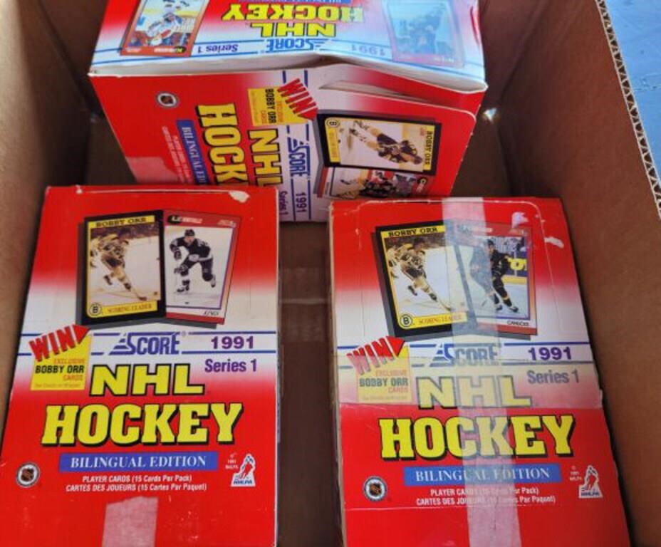 TRAY- NHL HOCKEY CARDS, SCORE, MISC