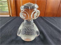 Clear Art Glass Controlled Bubble Big