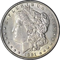 1891-CC MORGAN DOLLAR - NEARLY UNCIRCULATED