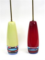 Attributed to Massimo Vignelli pair of pendant
