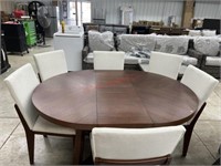 7 piece pacific dining set w/ leaf- has slight