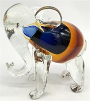 Italian Art Glass Elephant Sculpture