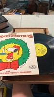 Charlie Brown Peanuts books and Christmas record