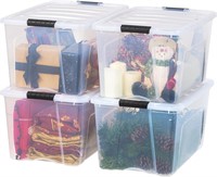 68.1L Stackable Bins with Lids  4 Pack
