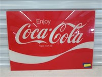 Plastic Coca-Cola sign 22x32