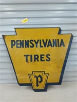 Pennsylvania Tires metal double-sided sign 32x36