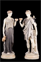 Pair of European Bisque Statues