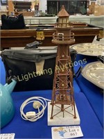 METAL LIGHTHOUSE ACCENT LAMP